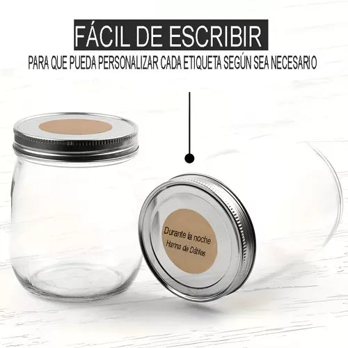 Etiquetas Adhesivas Para Condimentos Frascos Packs X500un