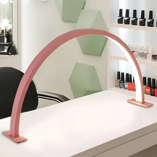 Lámpara Half Moon De Mesa Media Luna Uñas Calidad Premium ROSADA