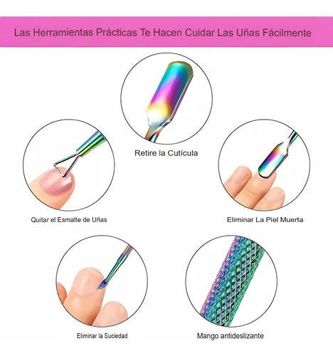 12 Piezas De Alicates Para Cutículas Y Kit De Uñas Encarnada FEDE-004