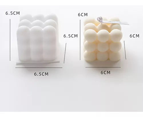 Molde De Silicona Velas Cera De Soja O Aromaterapia Burbujas
