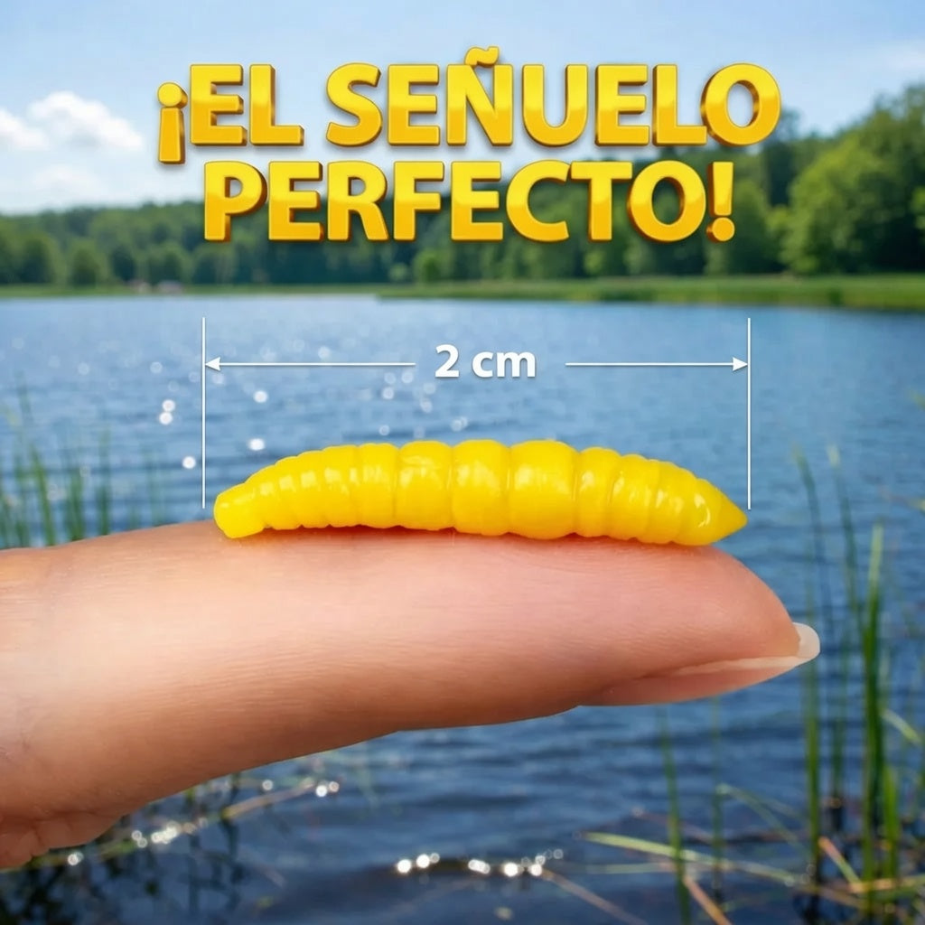 Carnada Guzano Lombriz Pesca Silicona Reutilizable X100un