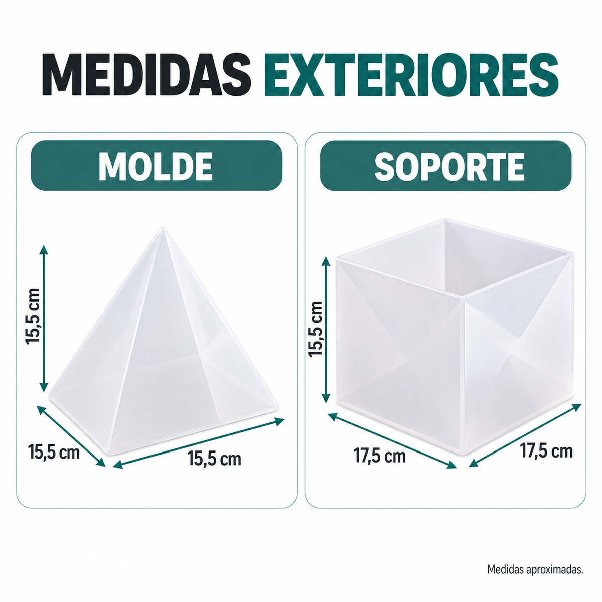 Molde De Silicona Pirámide Resina Epoxi 15cm Reutilizable