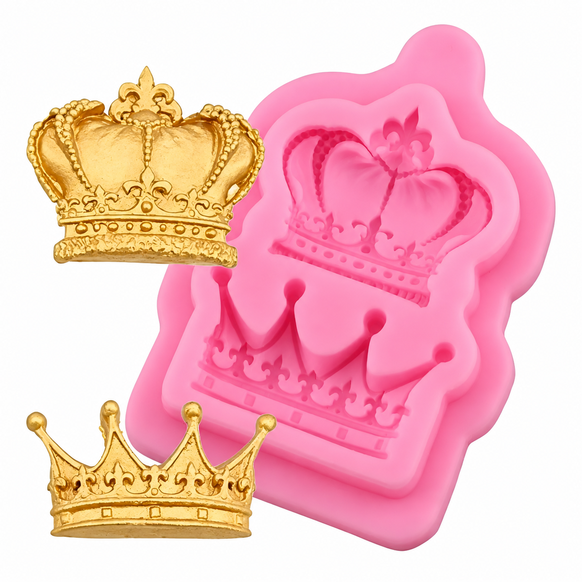 Moldes Silicona Corona Tiara Antiadherente Fondant De Tartas