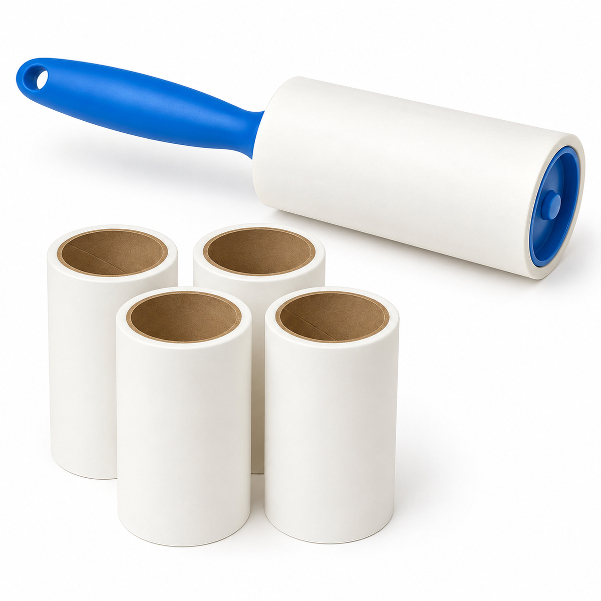 Rodillo Adhesivo Quita Pelos Pelusa Pack + 4 Repuestos