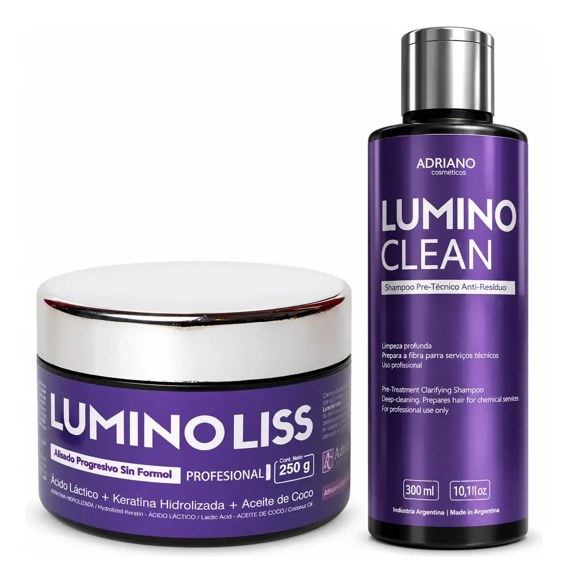 Kit Alisado Lumino Liss 250gr + Lumino Clear 350g Sin Formol