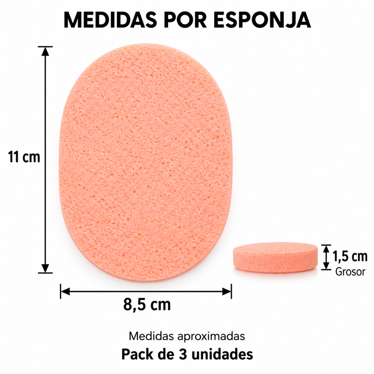 Esponjas Humeda Limpieza Facial De Calidad Premium X3un