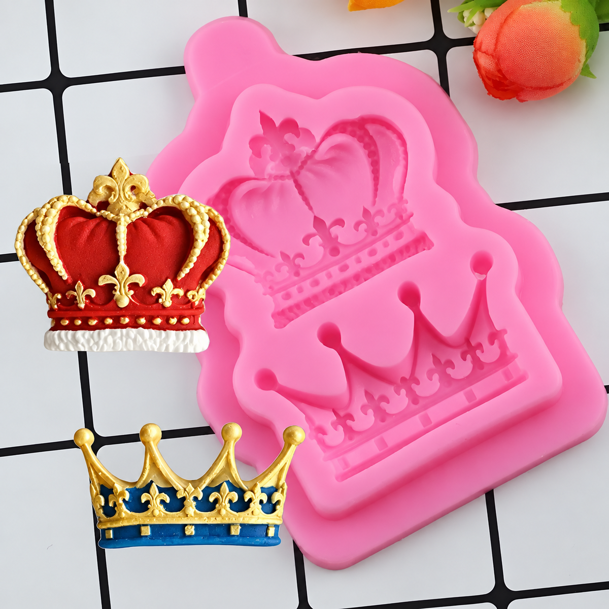 Moldes Silicona Corona Tiara Antiadherente Fondant De Tartas