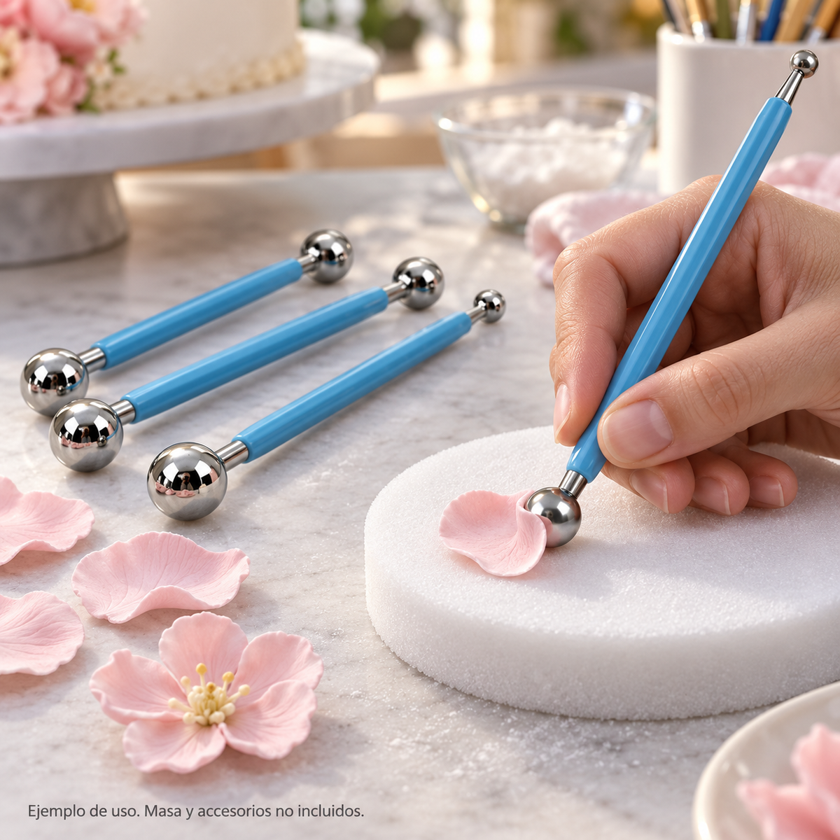 Set De 4 Bolillos De Acero Inoxidable