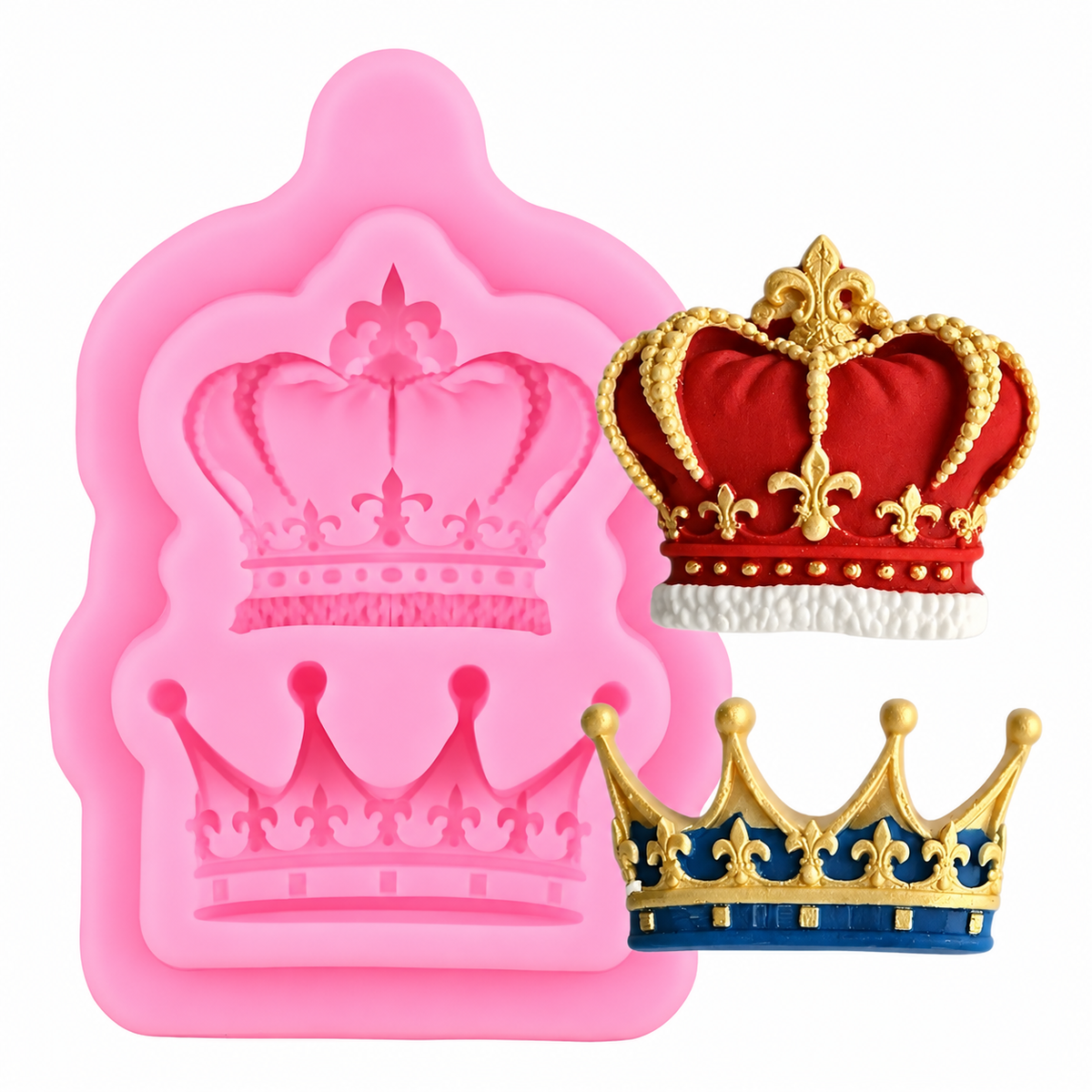 Moldes Silicona Corona Tiara Antiadherente Fondant De Tartas