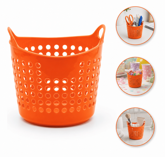 Canastita Plastica Souvenir Sorpresitas Multiuso X 10 Un Naranja
