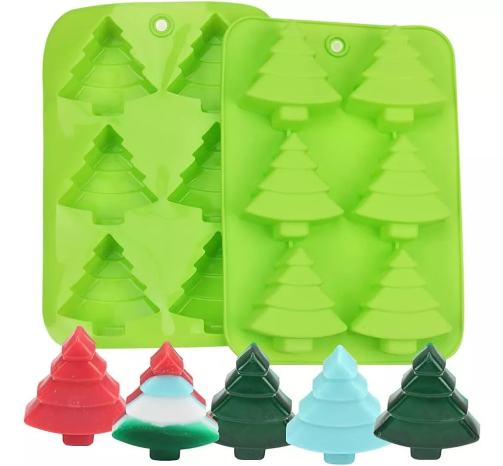 Molde Silicona Arbolitos De Navidad