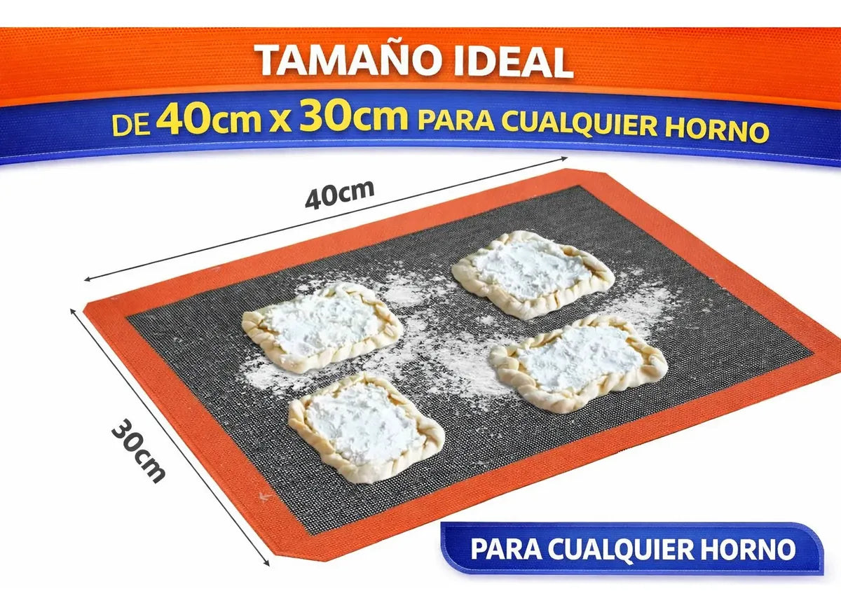 Placa Tapete De Silicona Microperforado ideal Repostería Uso Alimentico 40 cm x 30 cm