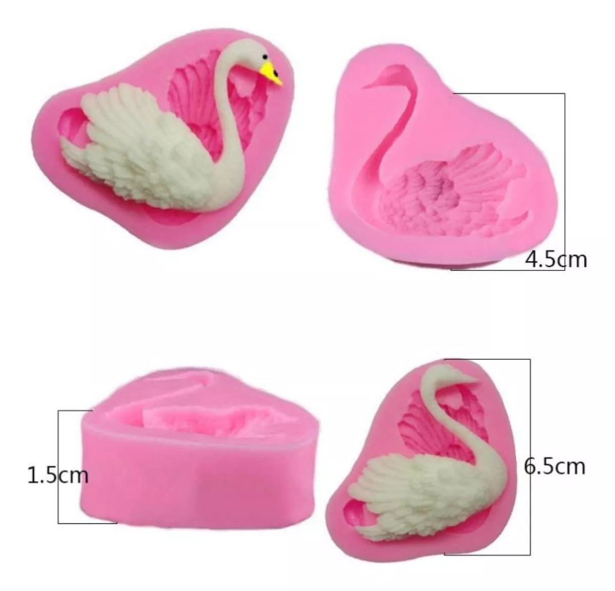 Molde Silicona Cisne Decoracion Tortas Fondant Antiadherente R-020
