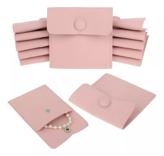 Bolsita Estuche Terciopelo Alhajas Joyeria Souvenir X10un ROSA