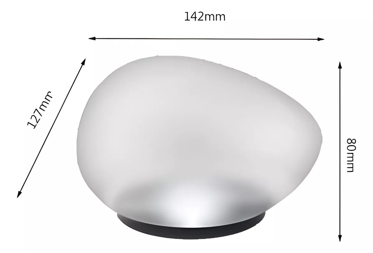 Lampara Solar Vidrio Resiste Agua Para Jardin Efecto Piedra