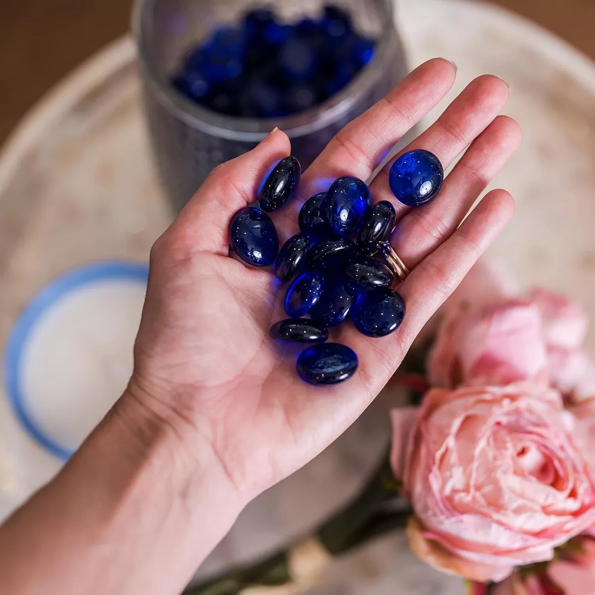 Gemas De Vidrio Para Decorar Decoracion Centros De Mesa 500g AZUL