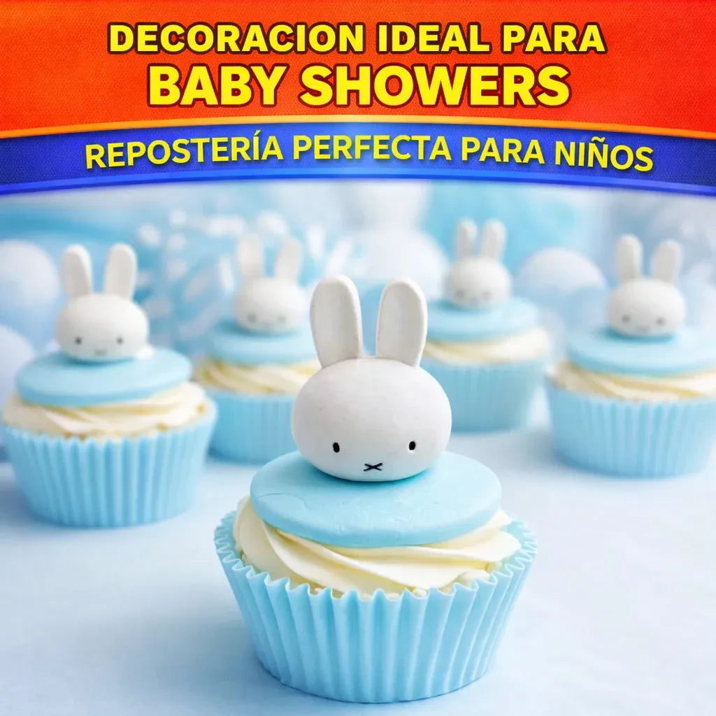 Molde Silicona Conejo 3d Carita Animales Ideal Tortas R-033 pascuas