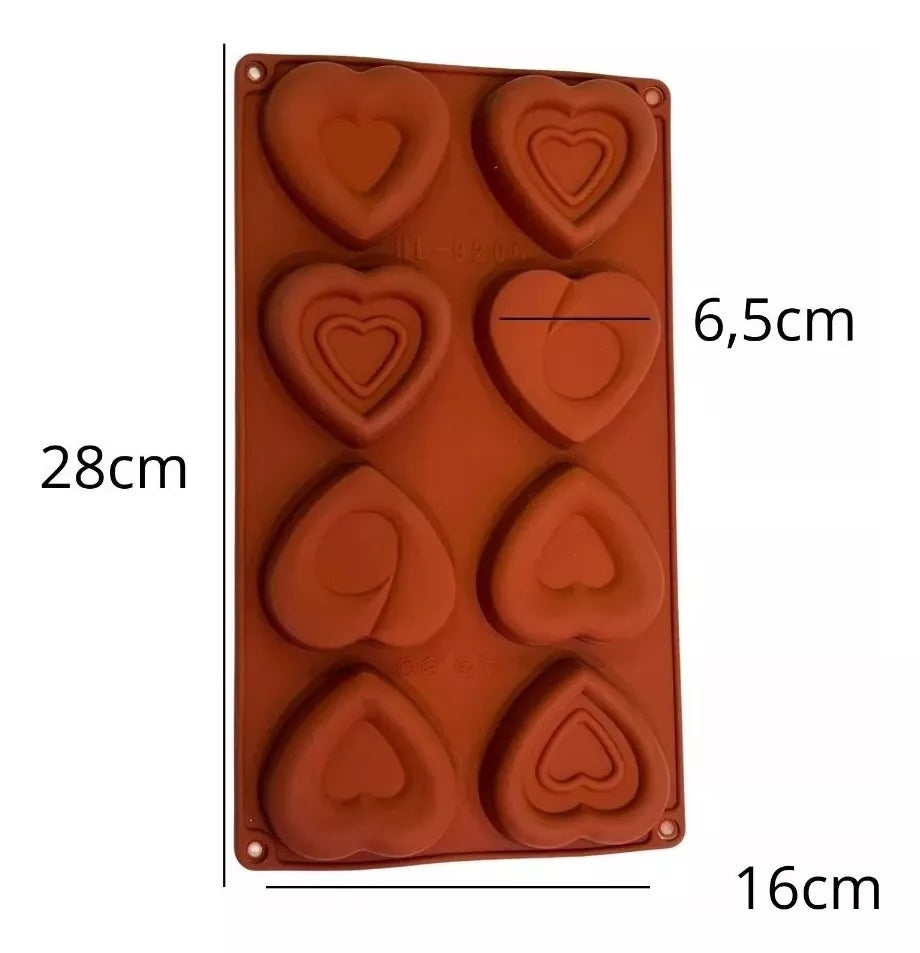 Molde De Silicona Forma De Corazon  N5 Antiadherente