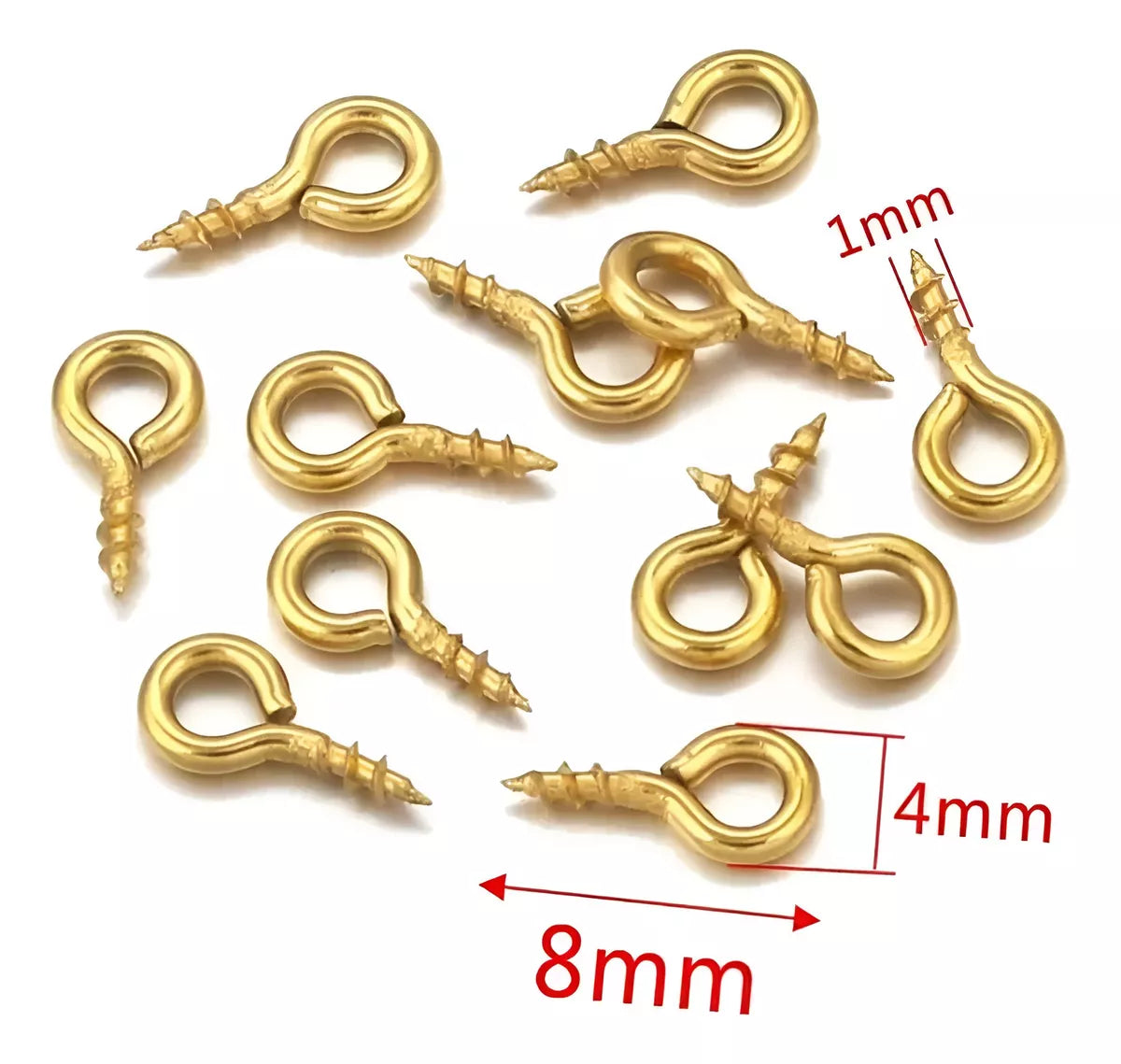 Pitones Dorados 8mm X 200 Unidades