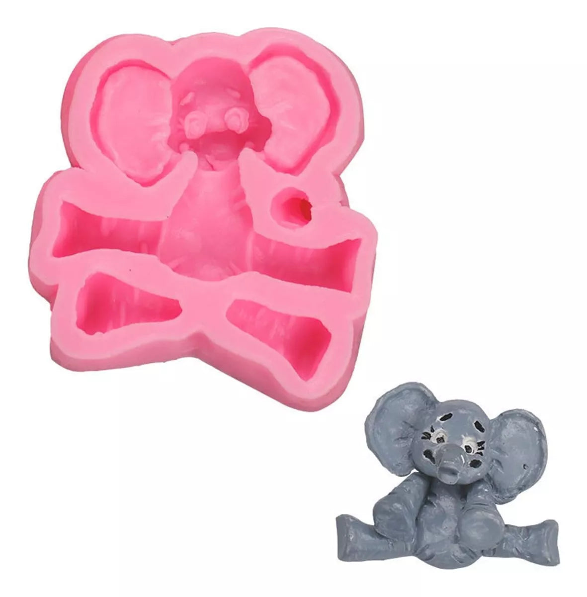 Molde Silicona Elefante Sentado Ideal Decoracion Torta R-016