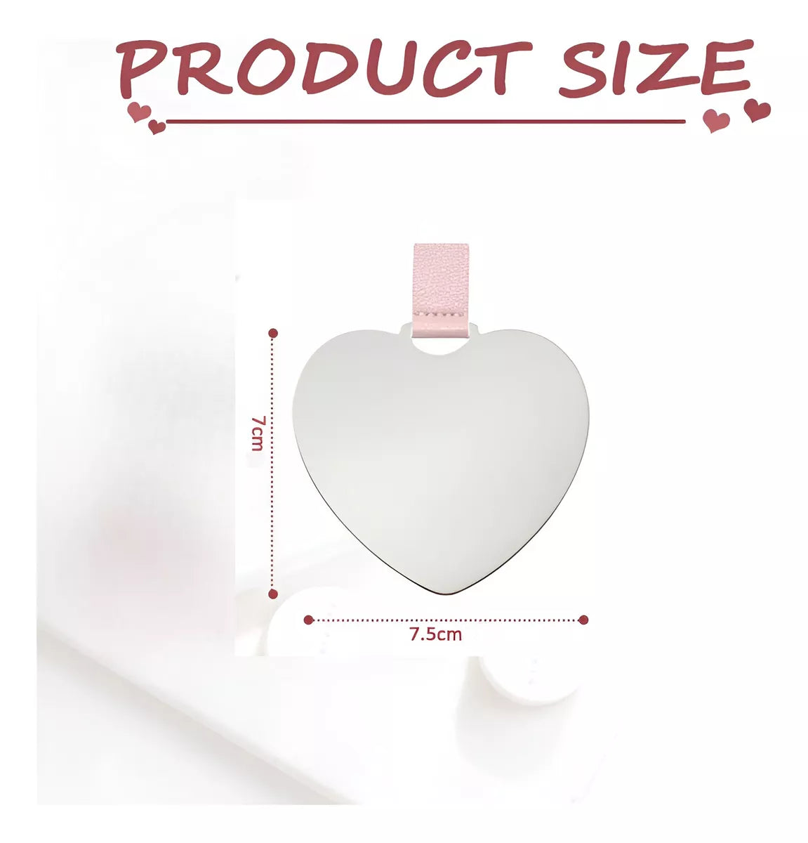 Espejo De Cartera Forma De Corazon Maquillaje Con Estuche