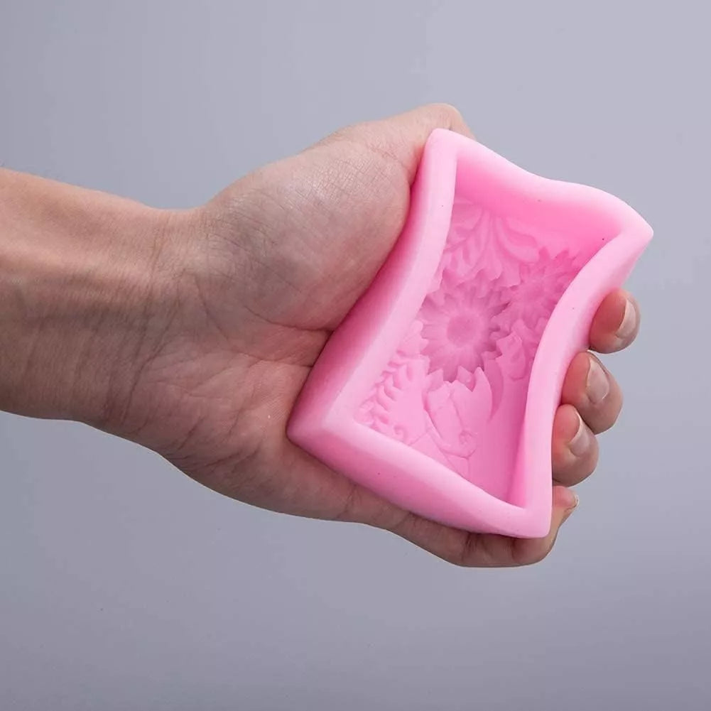 Molde Silicona Para Hacer Jabones Forma Flor Ideal Artesania
