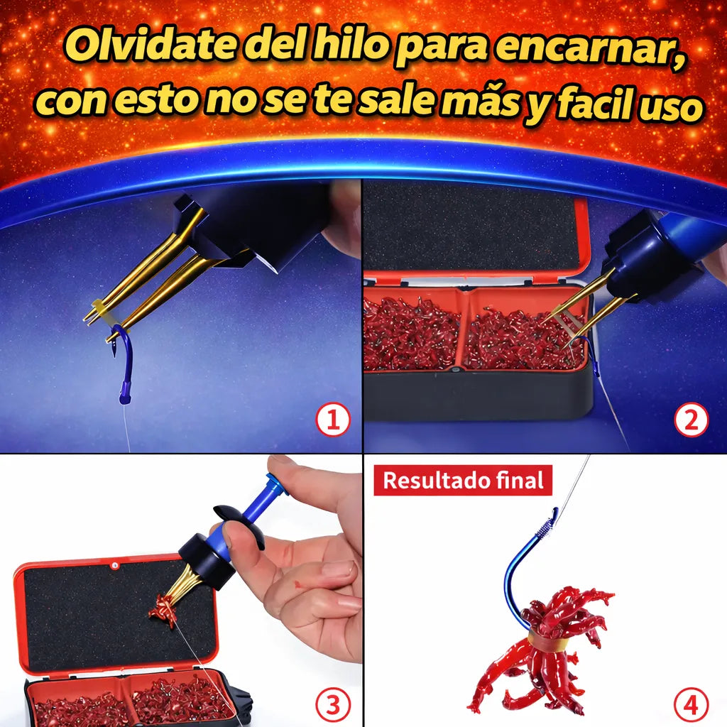Pinza + Gomitas Aprieta Carnada Para Pescar Biodegradable