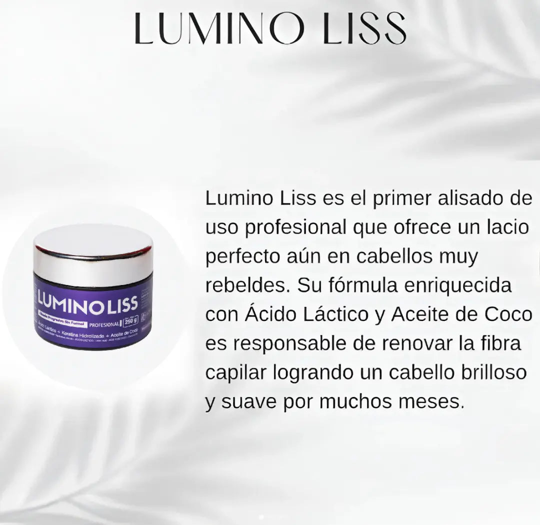 Alisado Lumino Liss Sin Formol Progresivo 250ml Original