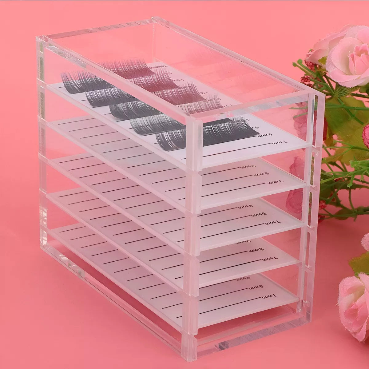 Caja De Almacenamiento De Pestañas Transparentes Acrílico