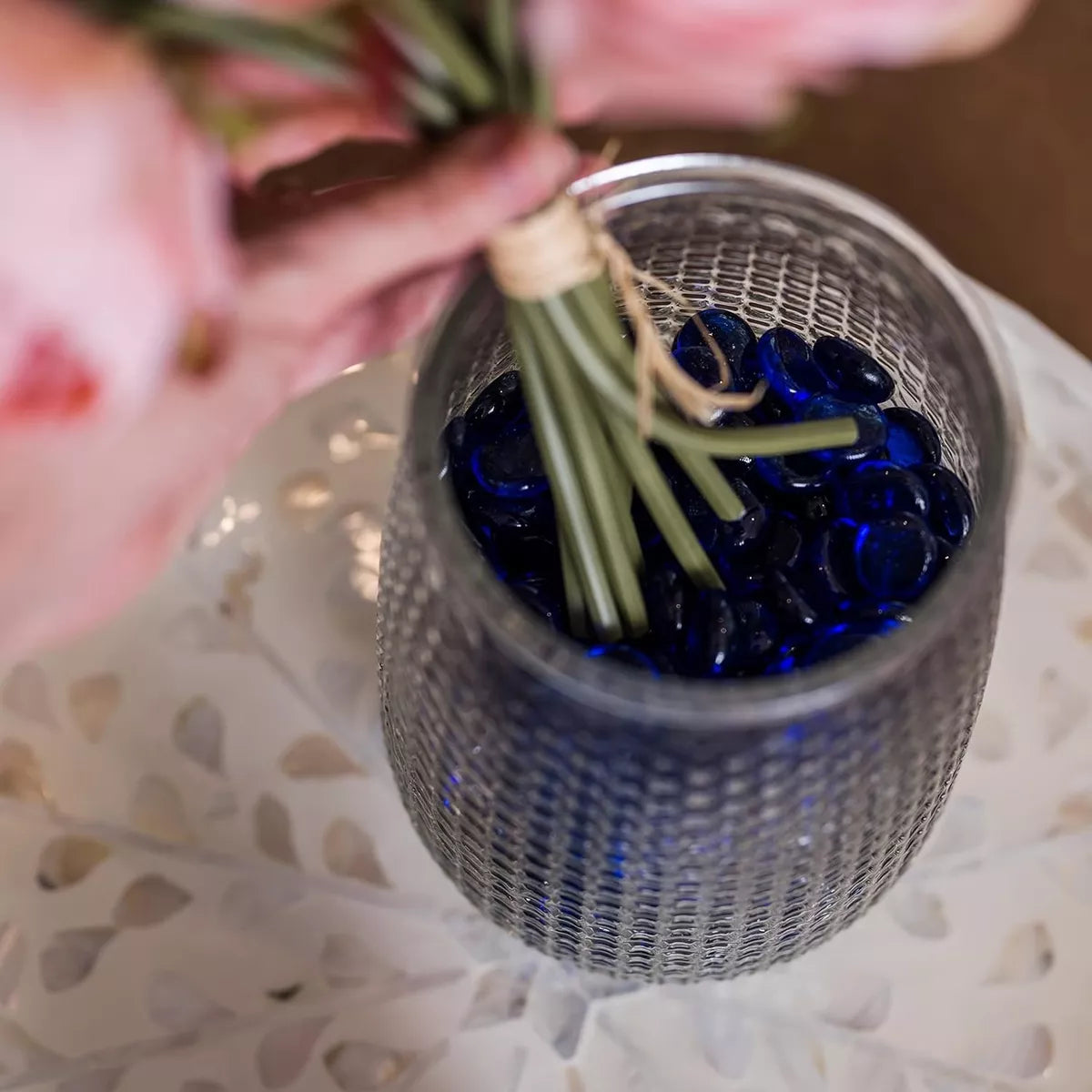 Gemas De Vidrio Para Decorar Decoracion Centros De Mesa 500g AZUL