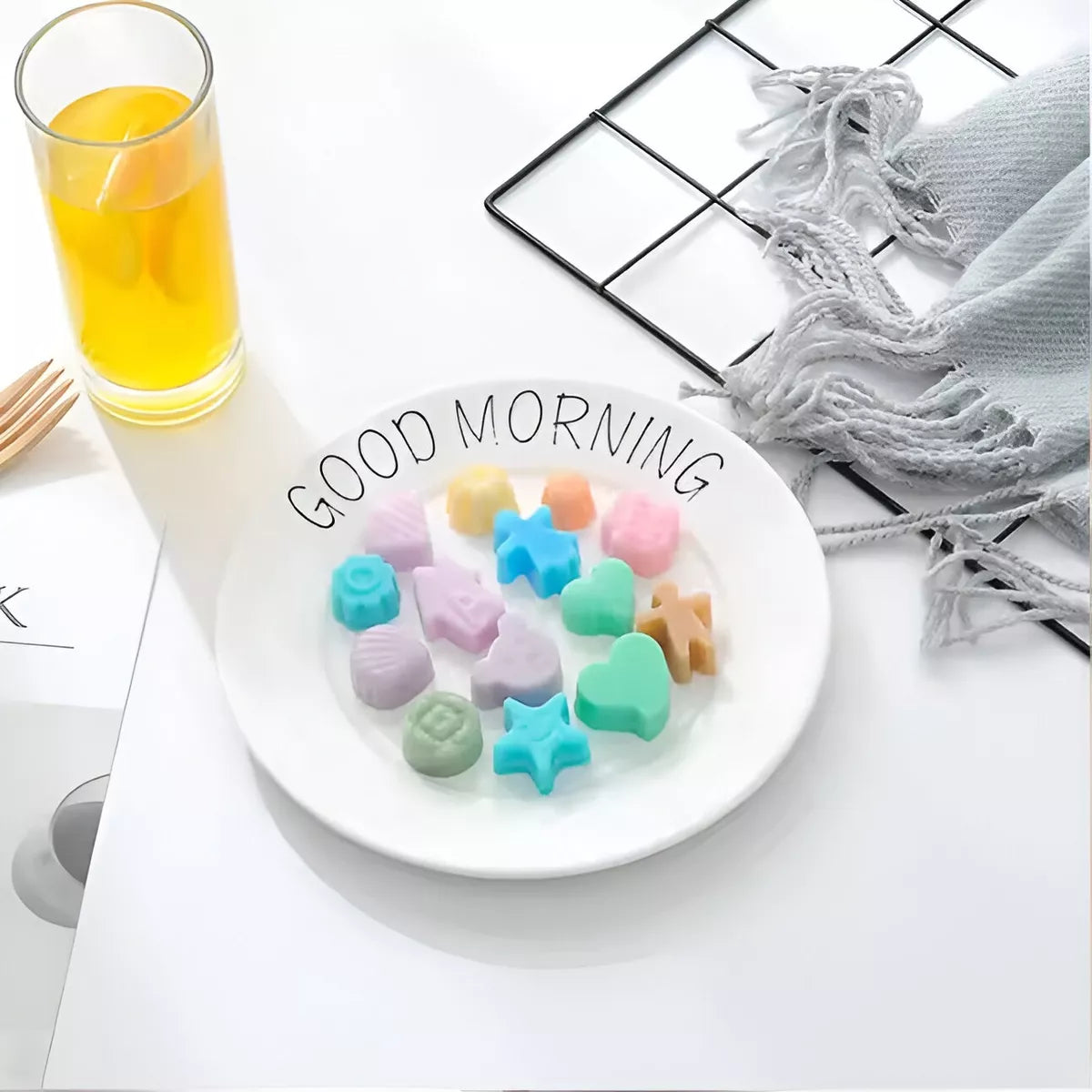 Molde De Silicona Para Fondant Formas Variadas Estrella Flor