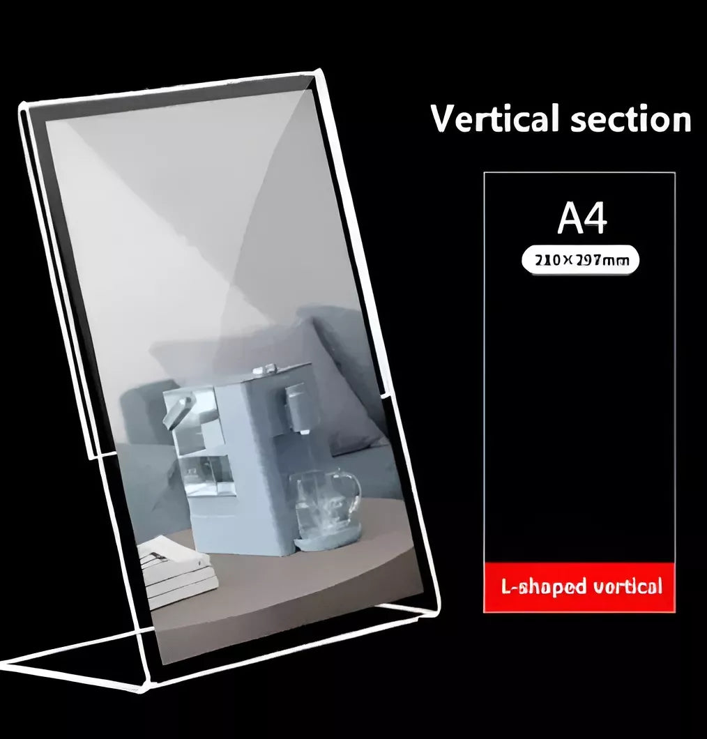 Porta Hojas A4 En Acrílico Exhibidor Mostrado