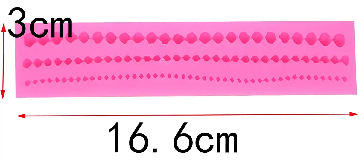 Molde De Silicona Cadenitas Pulseras Decoracion Tortas Arte R-060