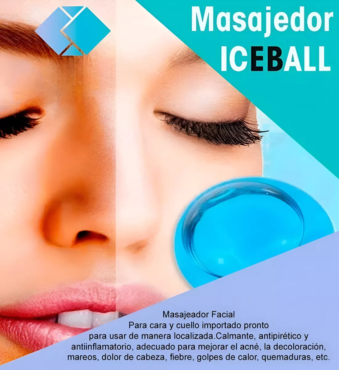 Masajeador Facial Calmante Sinusal Antipirético Cara Cuello FEDE-019