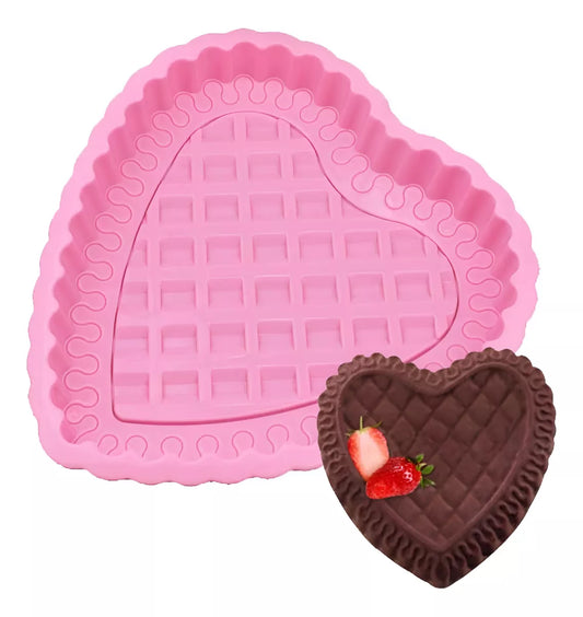 Moldes De Silicona Corazon Grande Reposteria Artesanias