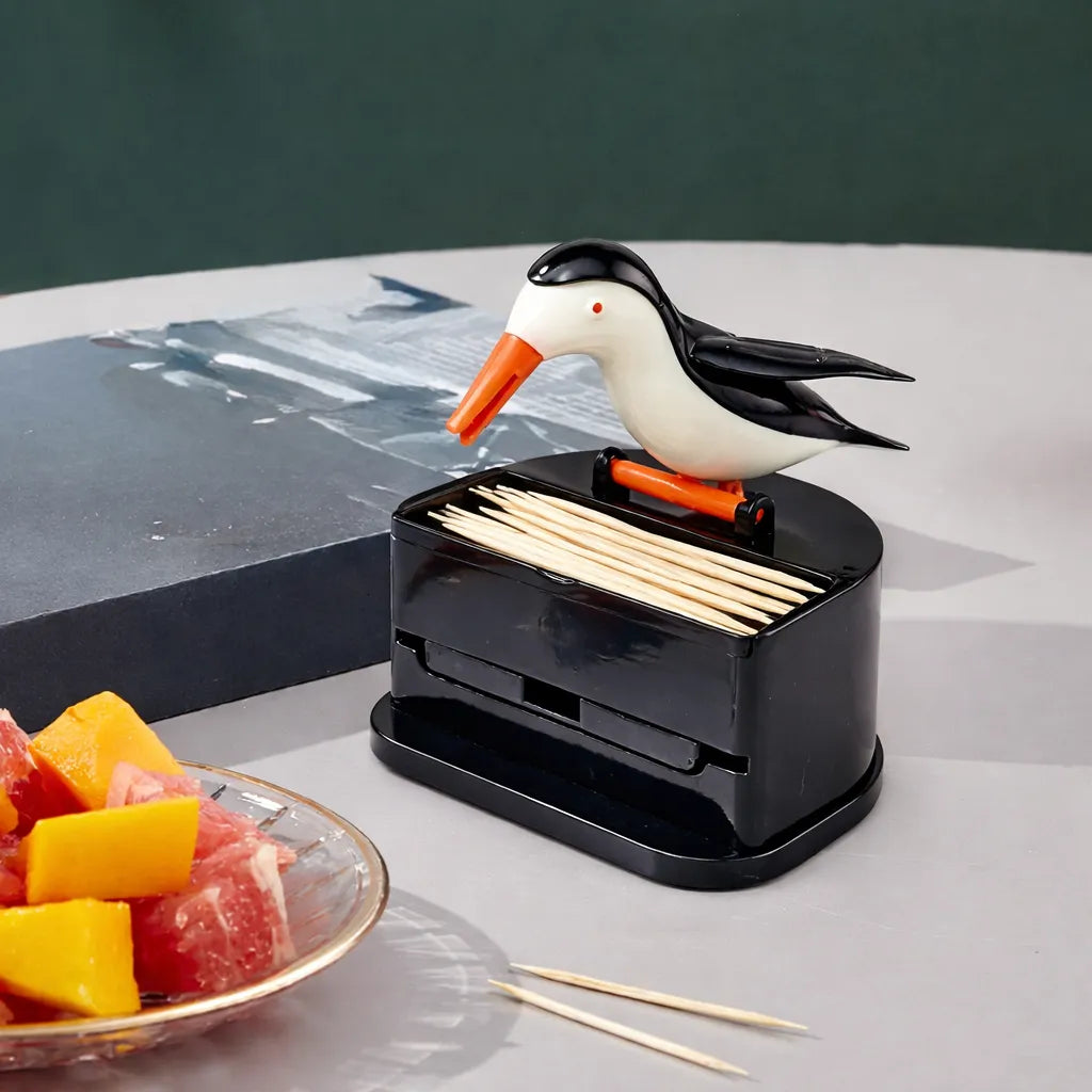 Palillera Automática Pingüino Dispensador Escarbadientes