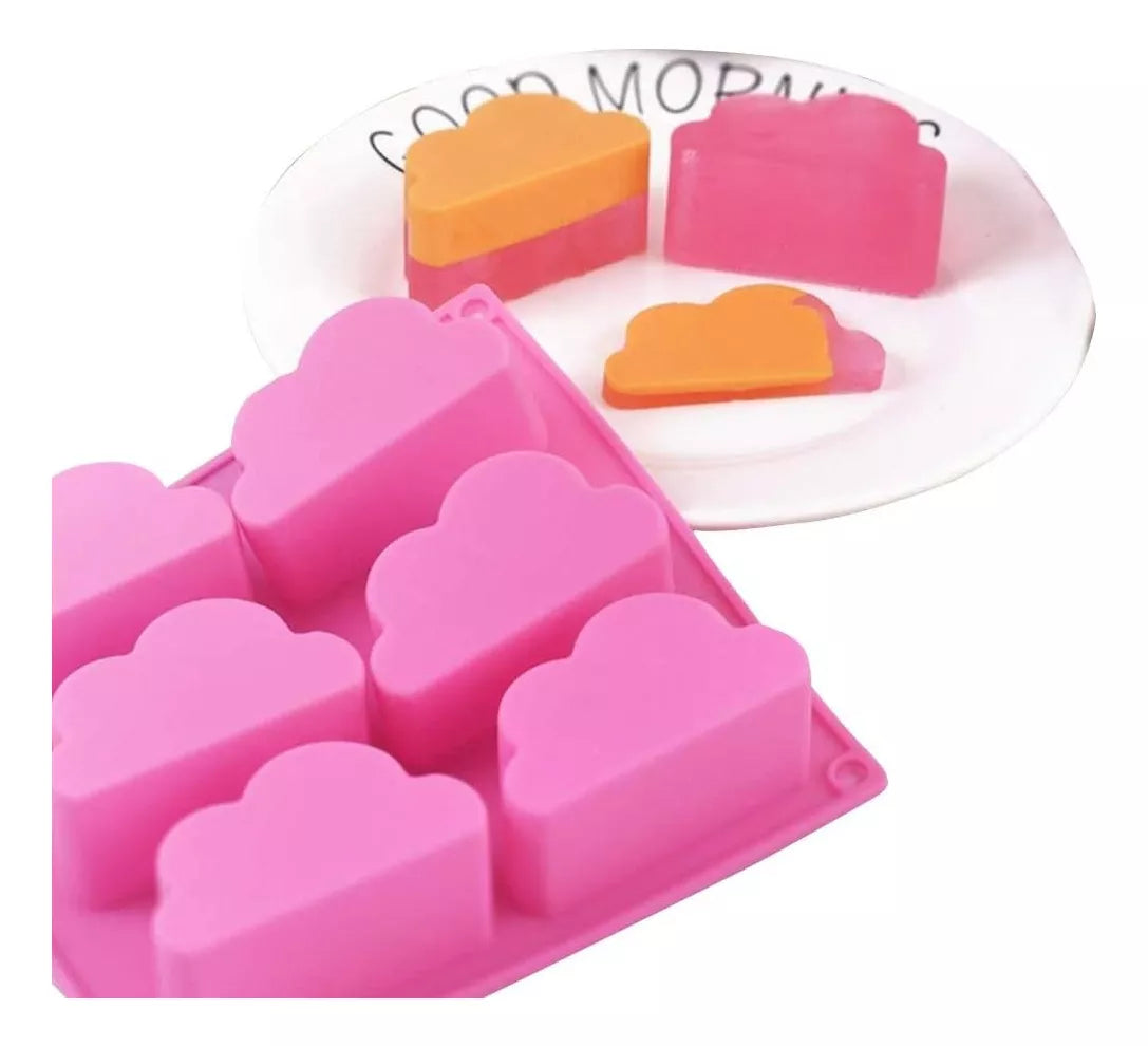 Molde De Silicona Forma De Nube Antiadherente Decoración