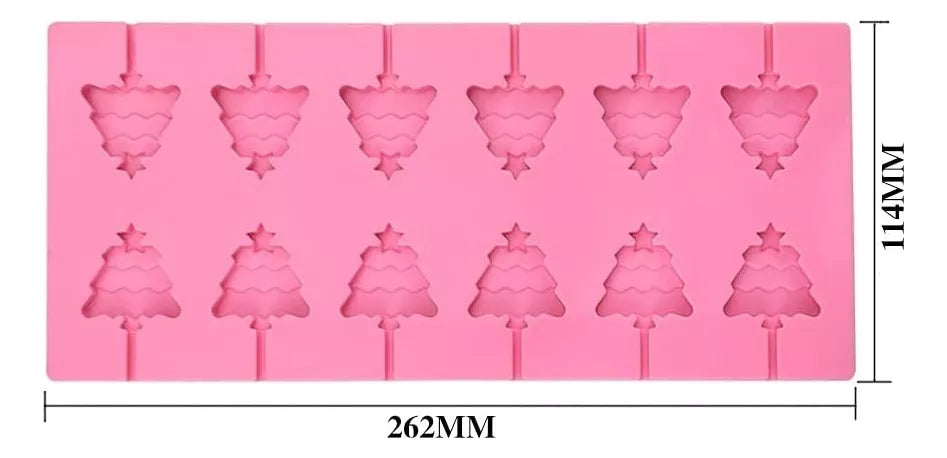 Molde Silicona Para Hacer Chupetines Pino Arbol Navidad