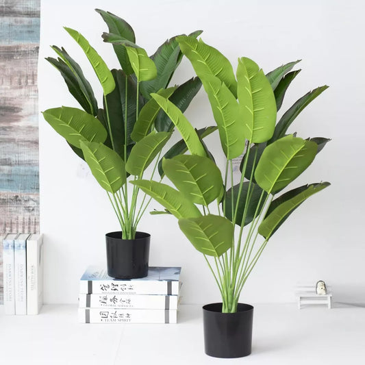 Planta Artificial 80 Cm Hoja Tropical Palmera Banano