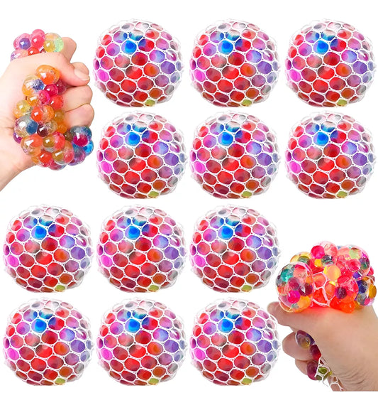 Set Cotillón Y Sorpresitas Bolas X12 Squishy C/luz Led