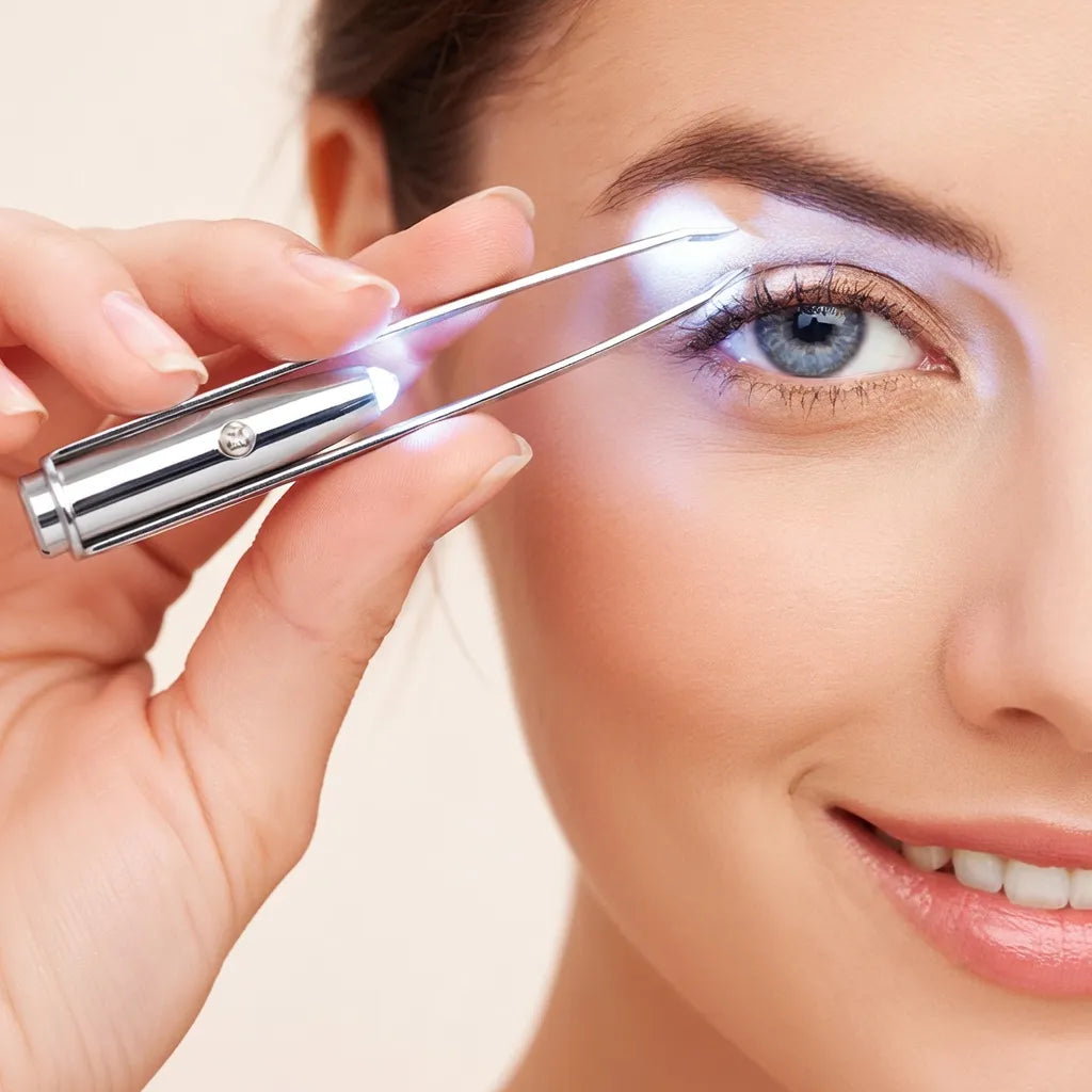 Pinza De Ceja Con Luz Acero Inoxidable Ideal Pestañas Cejas fede adel 08