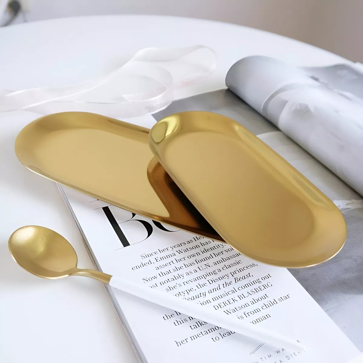 Bandeja Organizador Acero Inoxidable GRANDE Cosmeticos