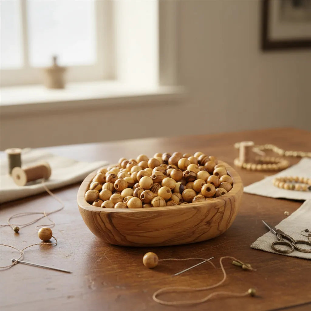 Cuentas De Madera 10mm 200u Collares Adornos Manualidades