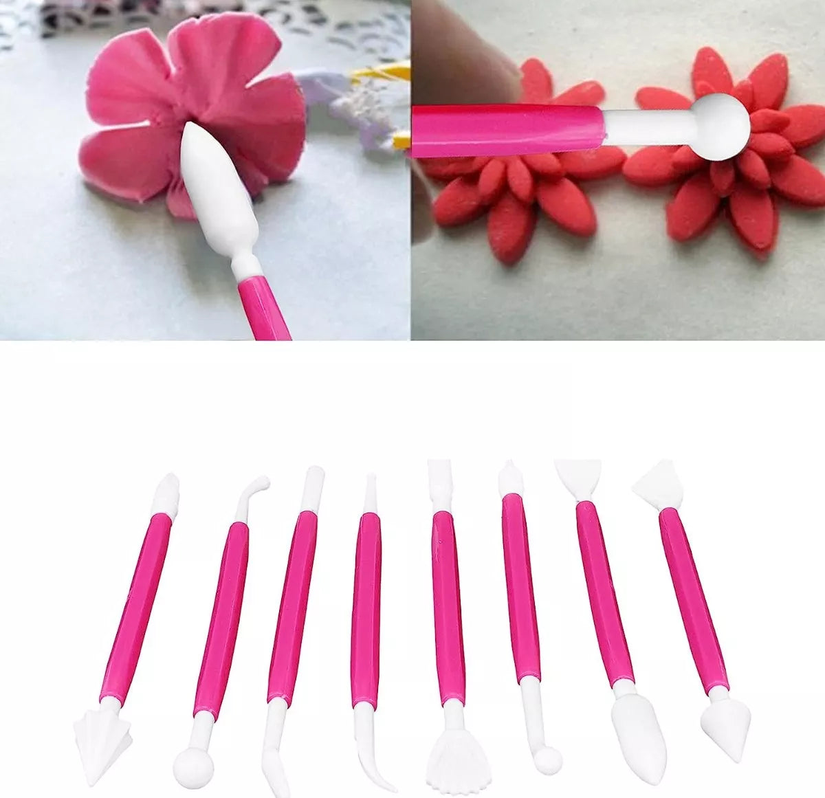 Set X 8 Estecas Para Fondant Porcelana Frìa