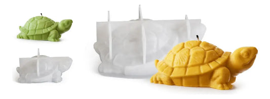 Set X2 Moldes De Silicona Forma Tortuga Ideal Velas Resina