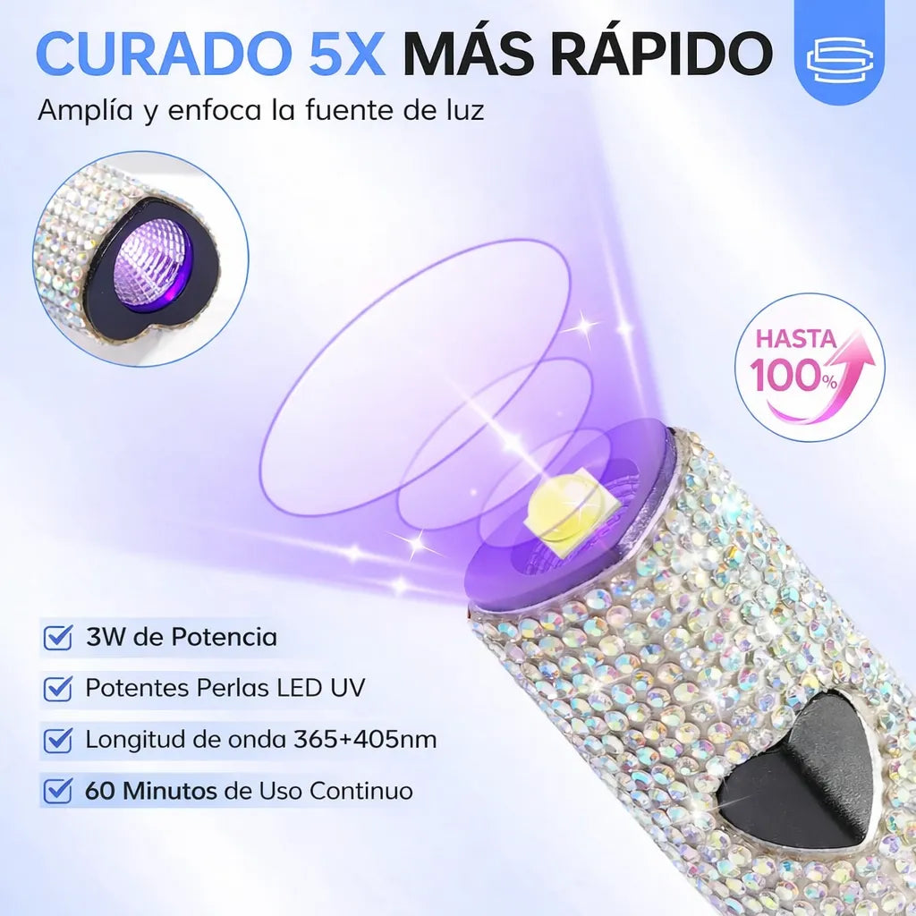 Luz Uv Portátil Para Uñas De Gel Secado Rápido Recargable fede adelan 03