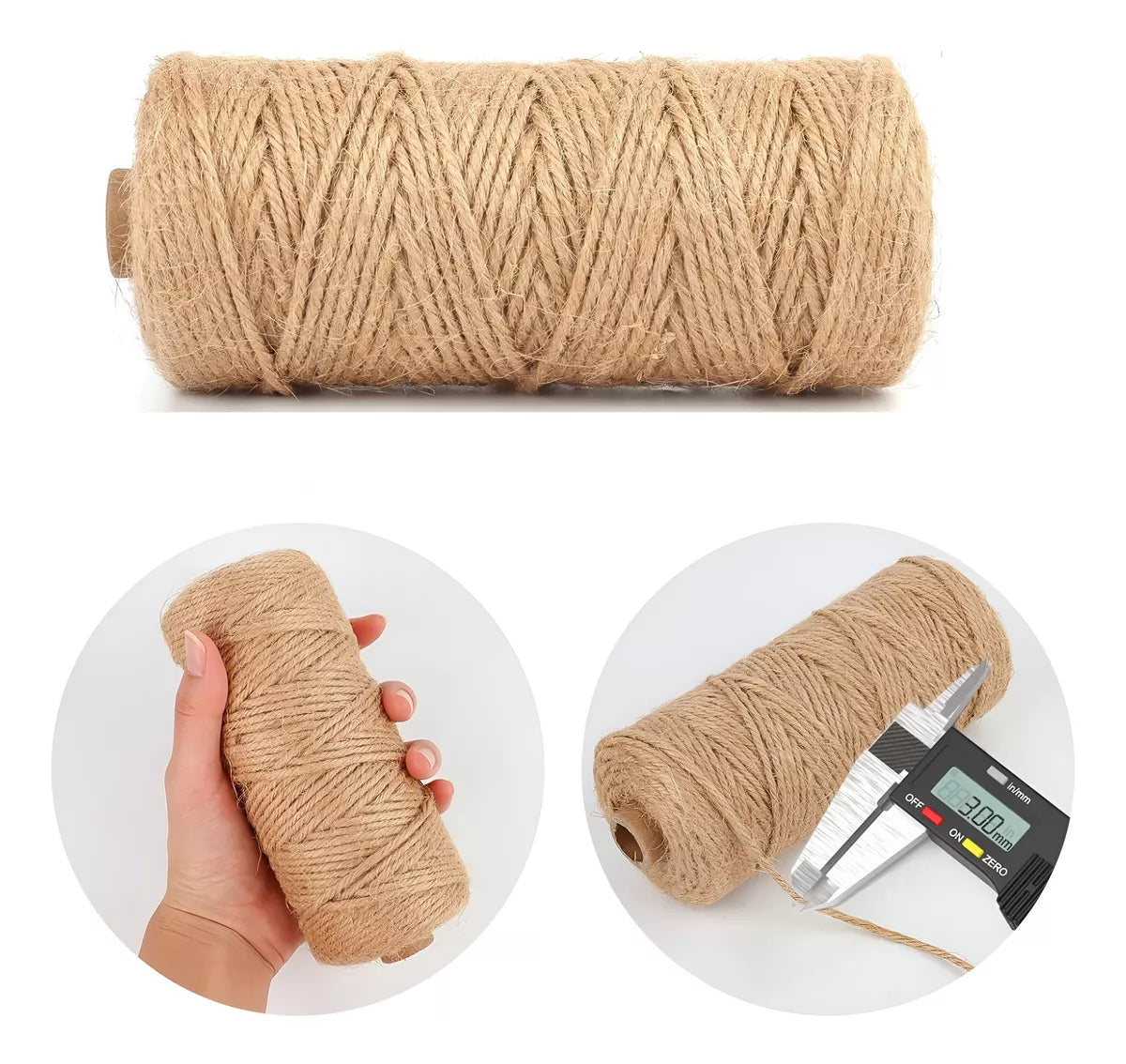 Rollo Yute Hilo Sisal 3mm X300mt Hilo Cometa Ovillo