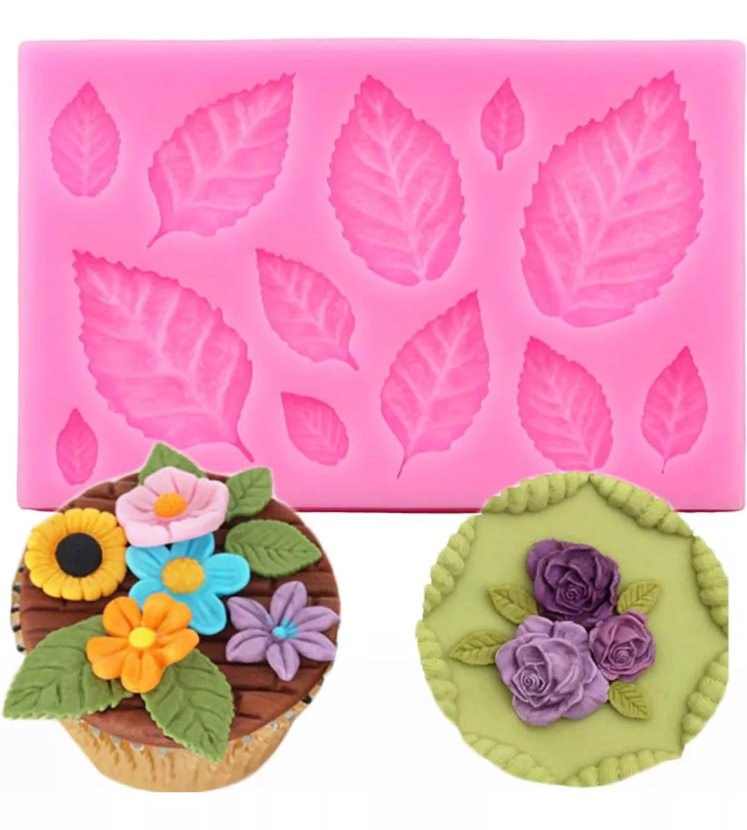Moldes De Silicona Hojas Hojitas ideal decoracion de tortas R-060