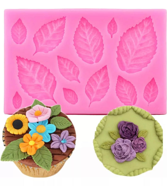 Moldes De Silicona Hojas Hojitas ideal decoracion de tortas R-060