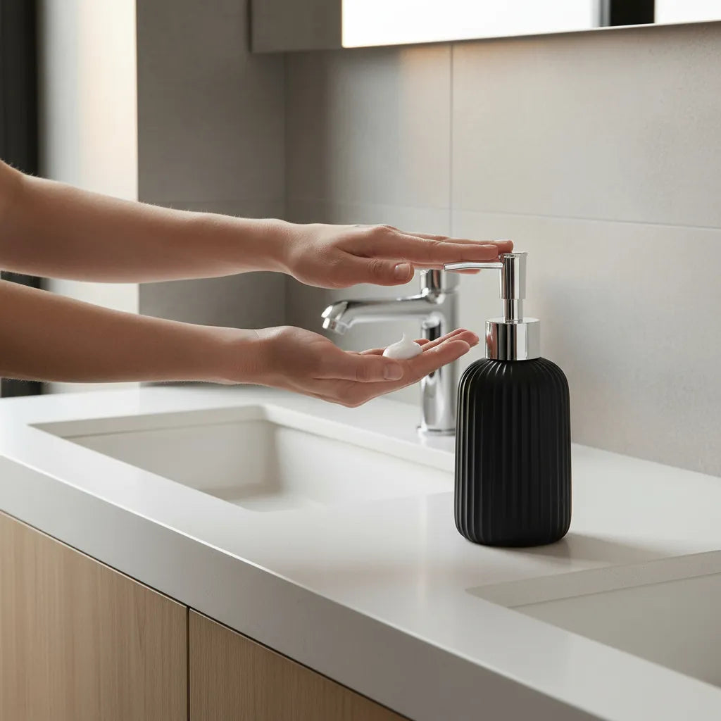 Dispensador De Jabon 500ml Plastico Ideal Decoracion Baños fede adelante 016